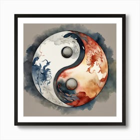 Yin Yang Art Print