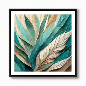 Firefly Beautiful Modern Detailed Botanical Rustic Wood Background Of Sage Herb And Indian Feathers (6) Art Print