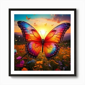 Firefly Whimsical Sunrise With Painted Butterfly Wings 87933 (2) Art Print