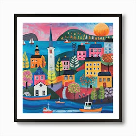 Kids Travel Illustration Helsinki 2 Art Print