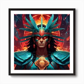 Aztec Warrior Art Print