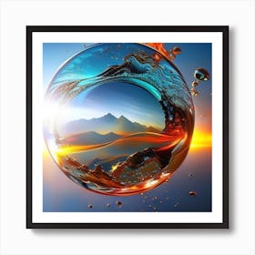 Water Sphere Art Print