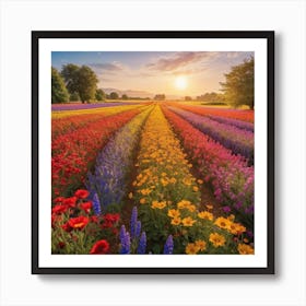 Field Of Flowers Art Print