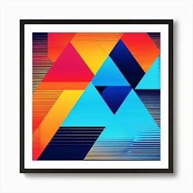 A Geometric Pattern With , Abstract Geometric Pattern Art Print