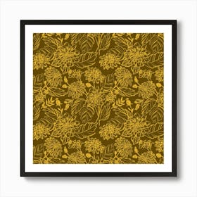 Yellow Florals Art Print