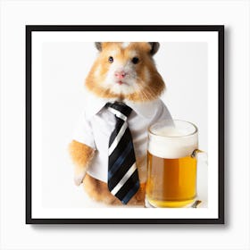 Hamster In A Tie Poster