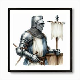 Medieval knight 11 Art Print