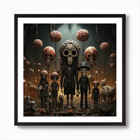 Skeletons Art Print