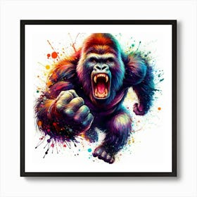 Gorilla Painting Art Print