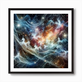 Nebula, Stargazer's Dreams: Constellations Reimagined in Woven Light 1 Art Print