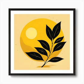 Sun And Leaf Art Print