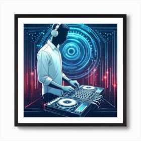 Dj 2D Art Print