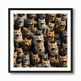 Group Of Cats Art Print