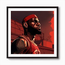 GTA Style Lebron James Art Print