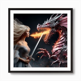 Princess Dragon Art Print