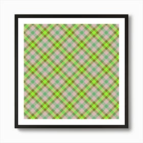 Plaid Fabric 177 Art Print