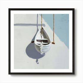 Boat On A Rope Art Print