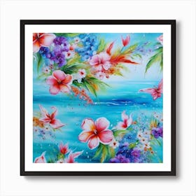 Hawaiian Flowers Art Print