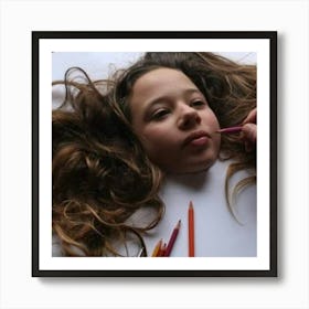 Portrait Of A Girl Art Print