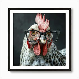 Chicken With Glasses Art Print