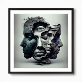 Face Of Man Art Print