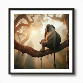 Elephant In The Forest 1 Art Print