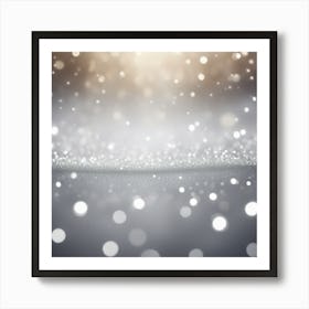 Create A Beautiful Silver Colored Bokeh Background Some Of Bokeh On Left Part And Some Of Bokeh On R 1535632781 Art Print