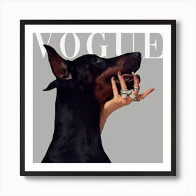 Doberman Vogue Art Print