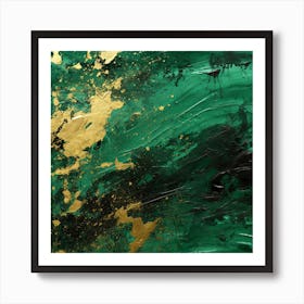 Abstract Emerald Green Art Print