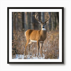 Mule Deer In The Woods Art Print
