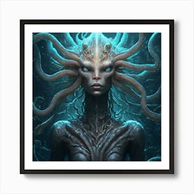 Octopus Woman Art Print