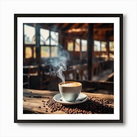 Coffee In An Old Barn Art Print