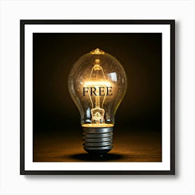 Free Light Bulb Art Print