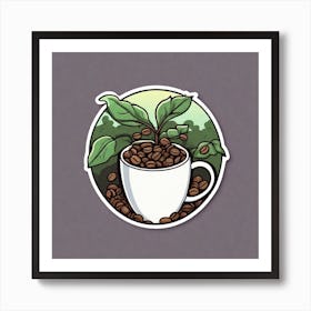 Coffee Beans In A Cup 1 Art Print