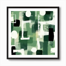 Abstract Green Painting 1 Art Print