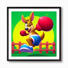 Boxing Kangaroo Art Print