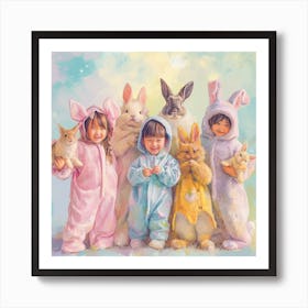 Easter Bunnies 1 Art Print