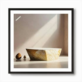 Marble Bowl In A Room Art Print