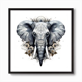 Elephant Series Artjuice By Csaba Fikker 022 Art Print