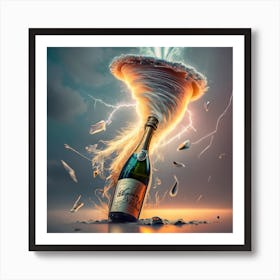 Bottle Of Champagne 1 Art Print