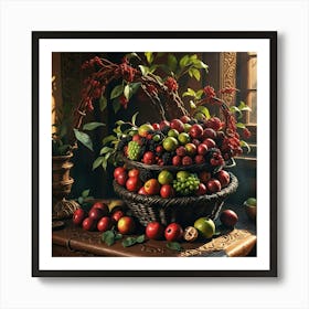 Basket Of Fruit Art Print