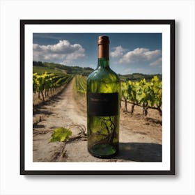 Bottle Of Wine Yard Art Print