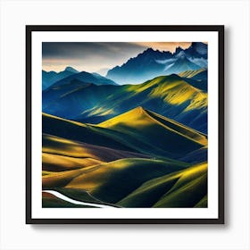 Tibetan Mountains Art Print