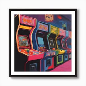 80's Arcade Machines Art Print