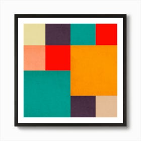 Geometric and colorful 18 Art Print