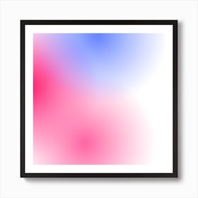 Abstract Pink And Blue Blurred Background Art Print