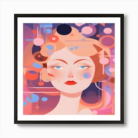 Abstract Portrait Of A Woman Art Print