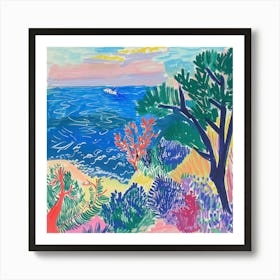 Coastal Vista Matisse Style 5 Art Print