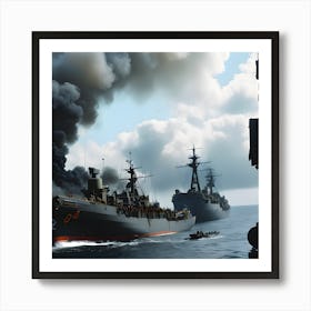 Naval Warfare - Ships at Sea 11 Art Print