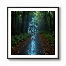 Human Body In The Forest Art Print